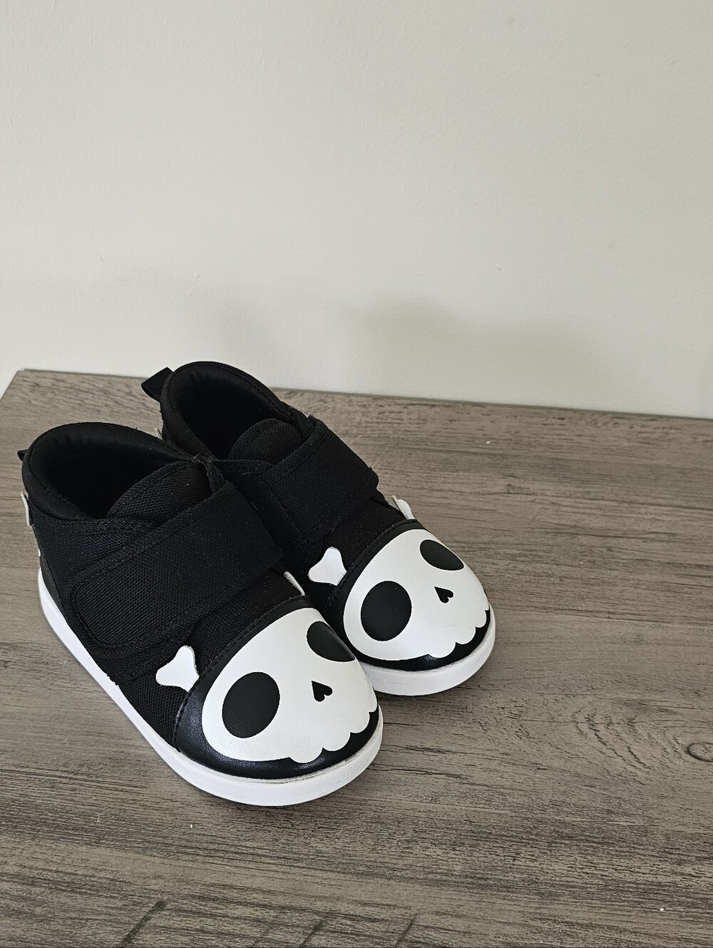 ikiki Shoes Skull Kids Black Slip-On Afo Smo Orthotic Special Needs Sneakers 10